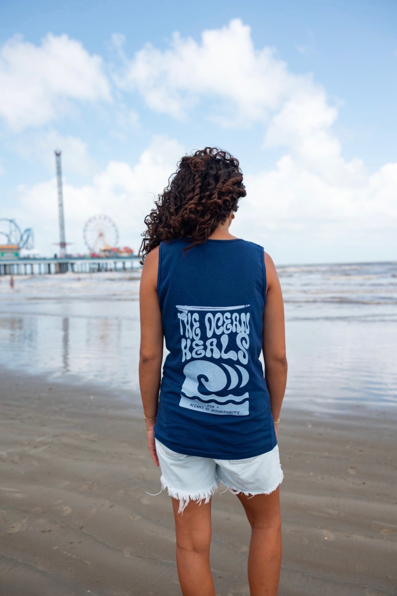 "Oceans of Opportunity Collaboration" Unisex Garment-dyed Tank