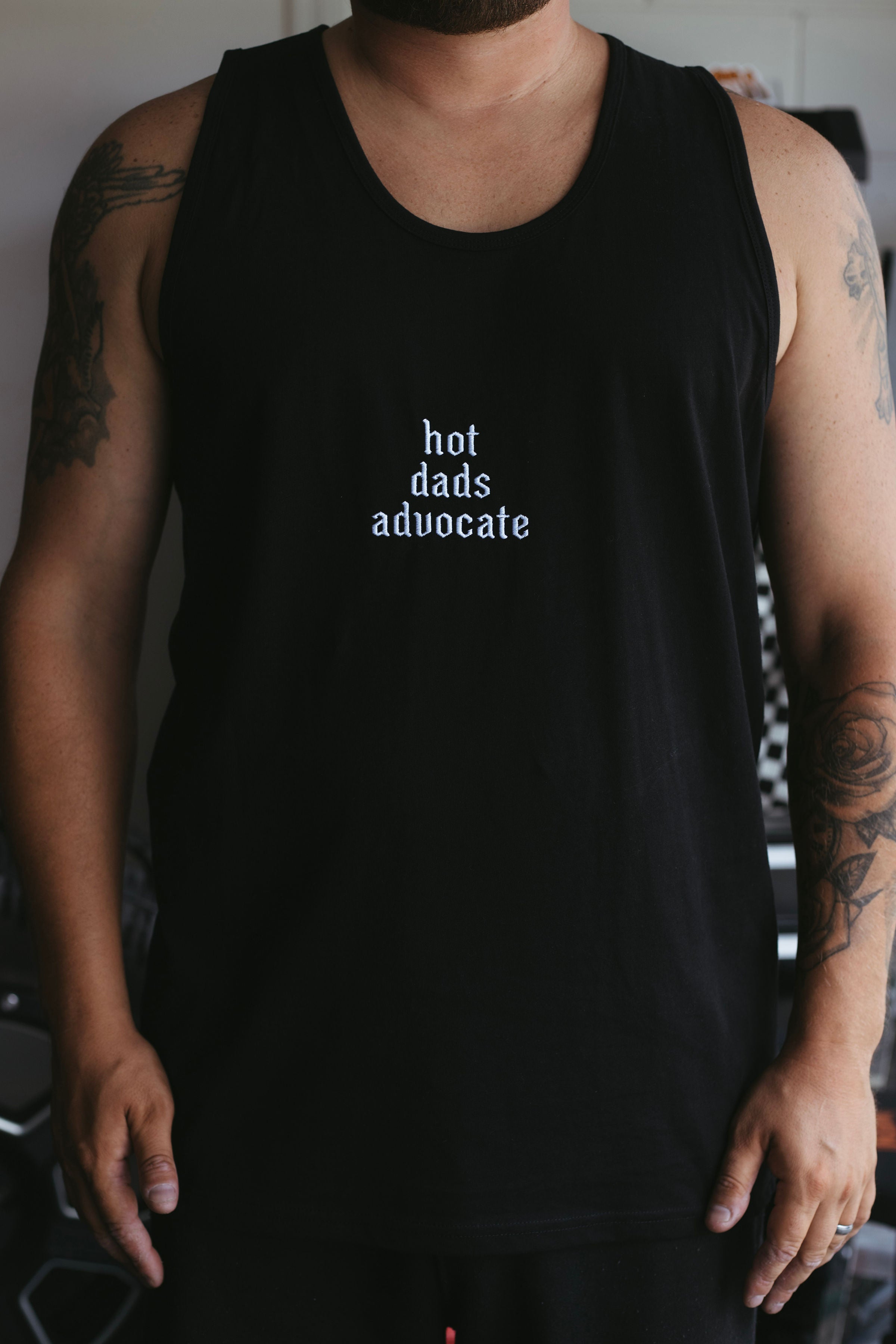 Hot Dads Advocate Embroidered Tank