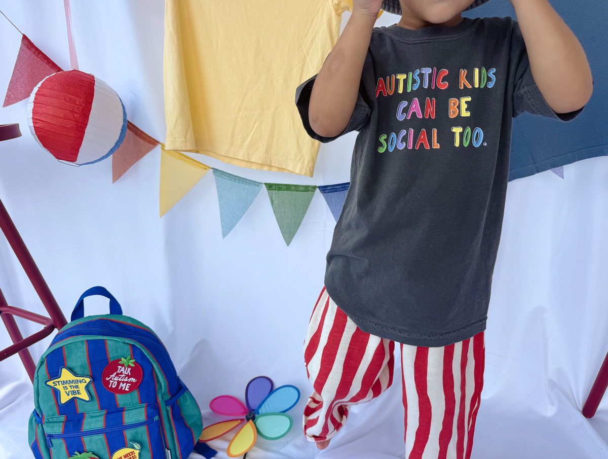 Youth Autistic Kids Can Be Social Too T-Shirt