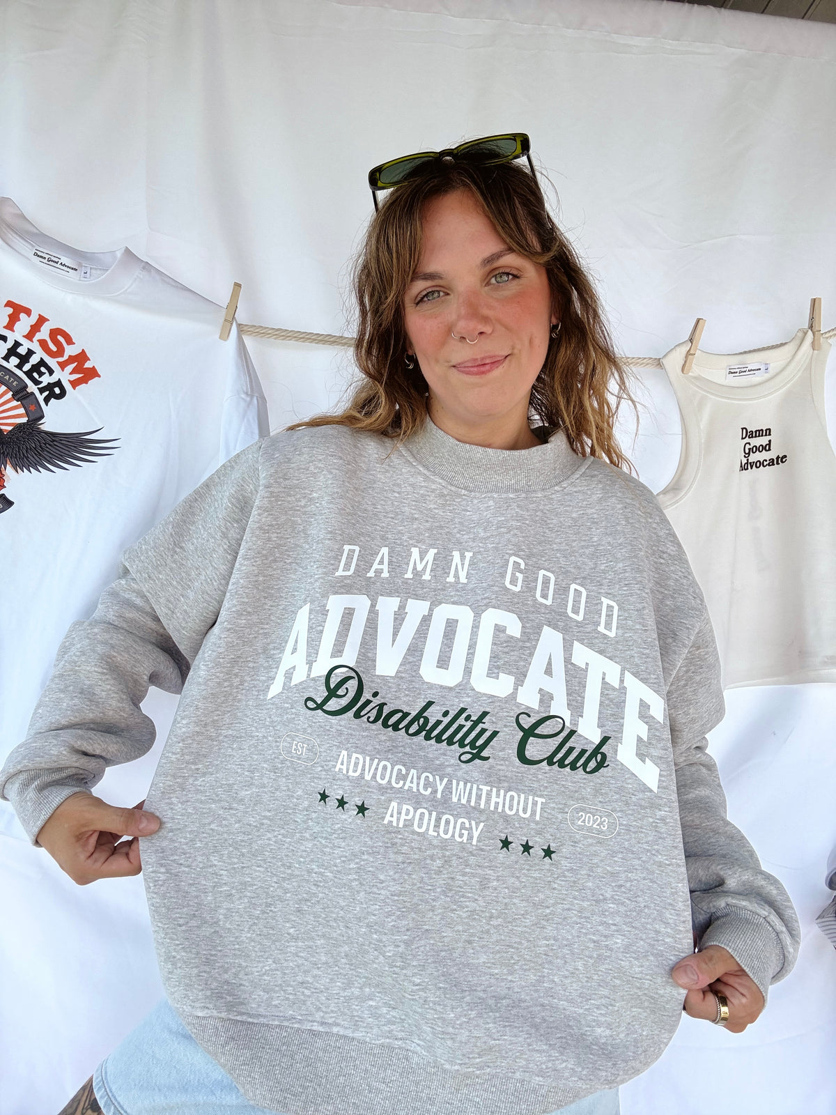 (PREORDER) Disability Club Fleece Mock Neck Sweatshirt