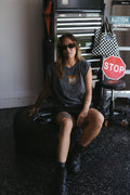 Direct To Film Ride Your Own Road Garment Dyed Muscle Tank