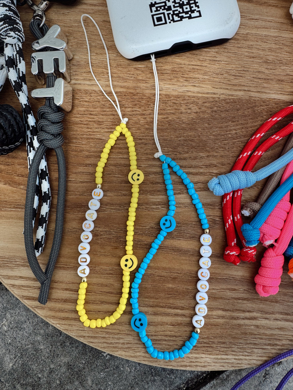 “Advocate” Phone Charm (Yellow + Blue)