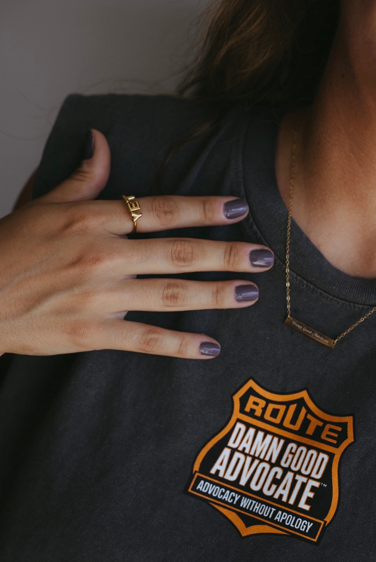 Adjustable “Yet” Ring in Gold