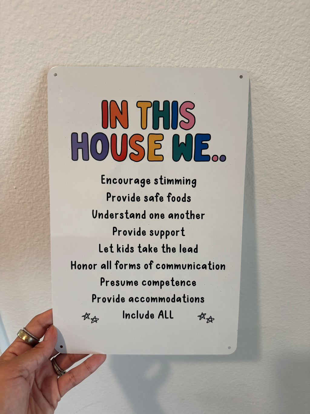 OOPS! In This House Metal Sign