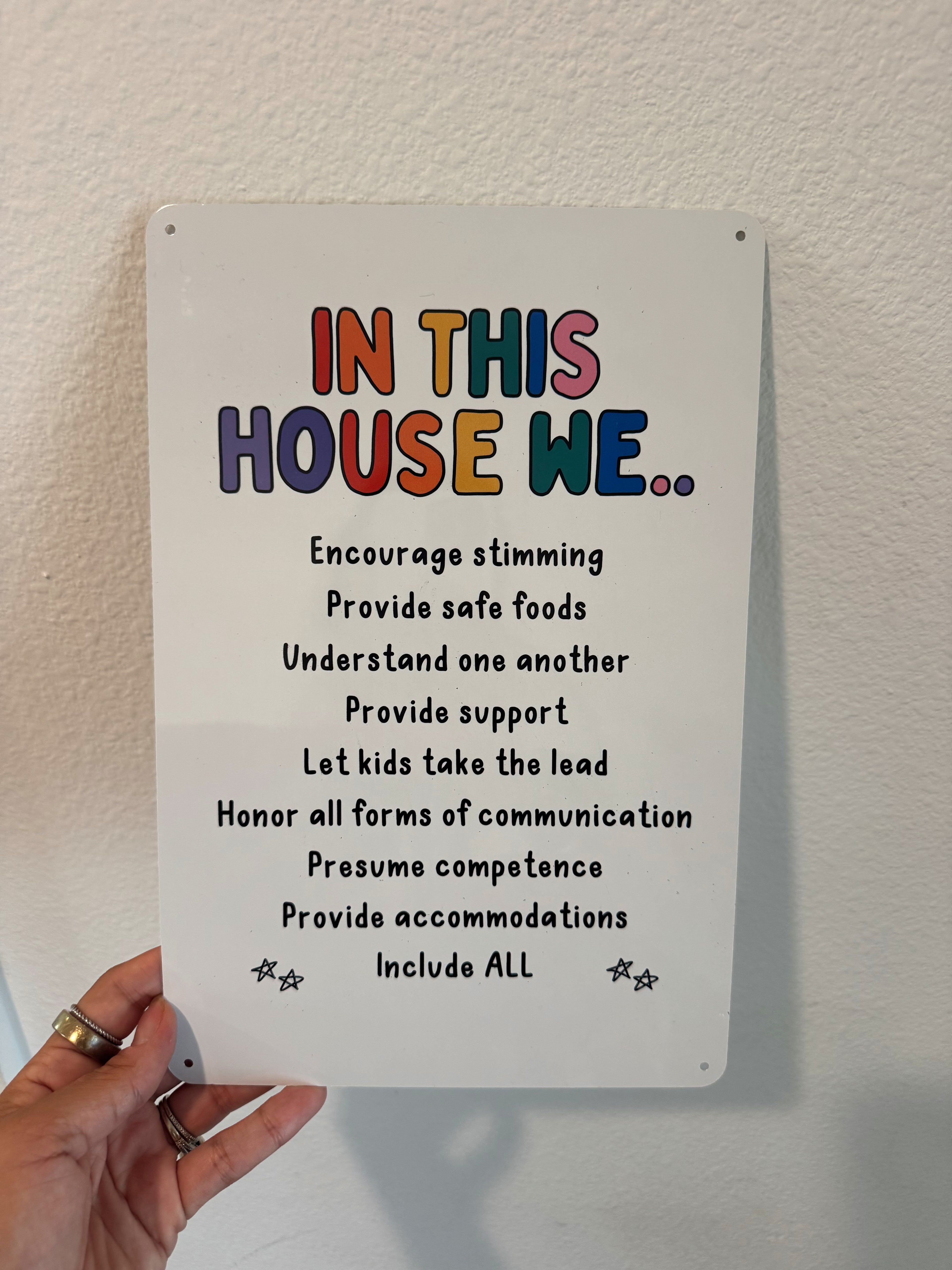 OOPS! In This House Metal Sign