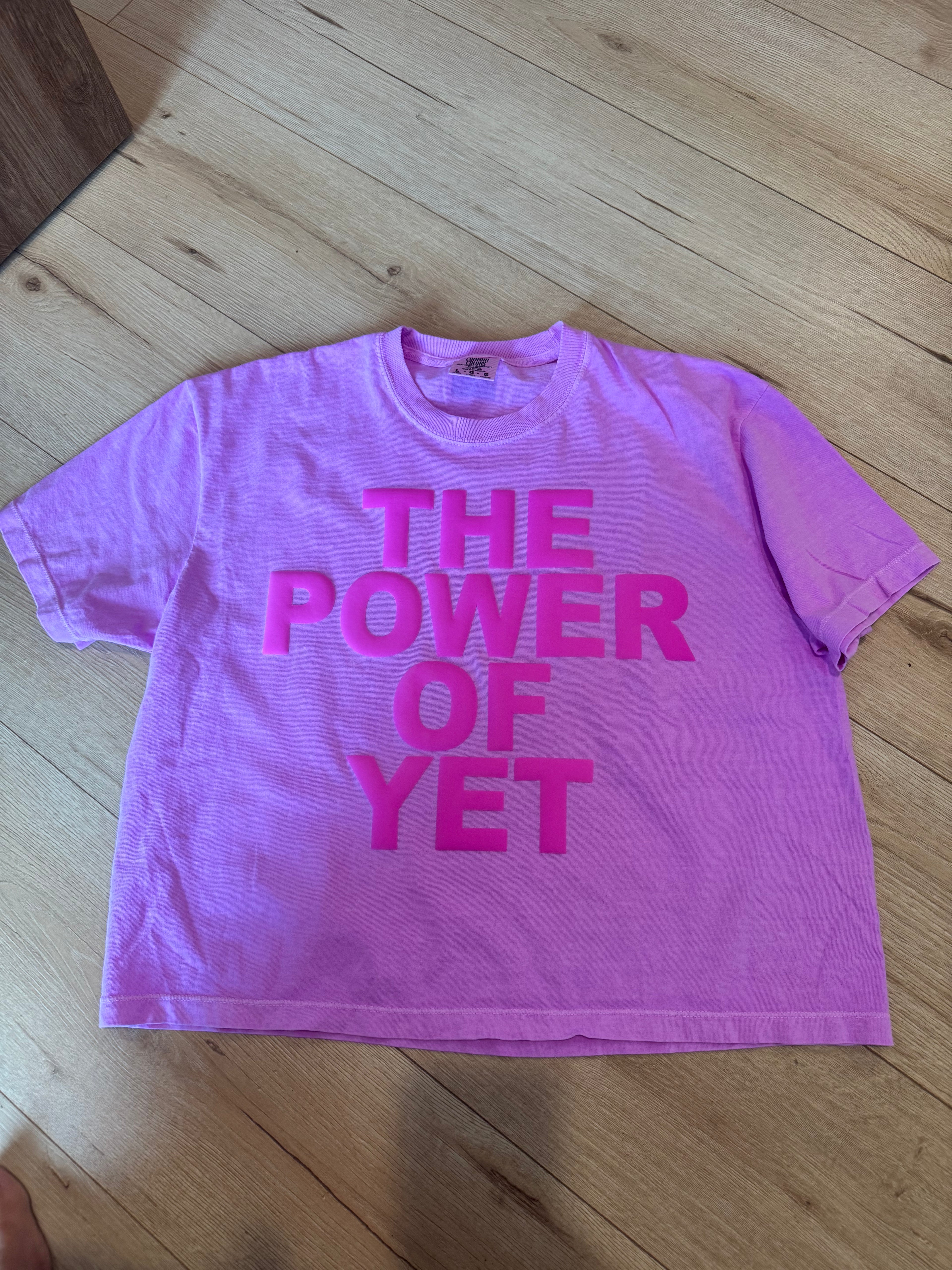 The Power Of Yet Boxy Neon Violet T-Shirt