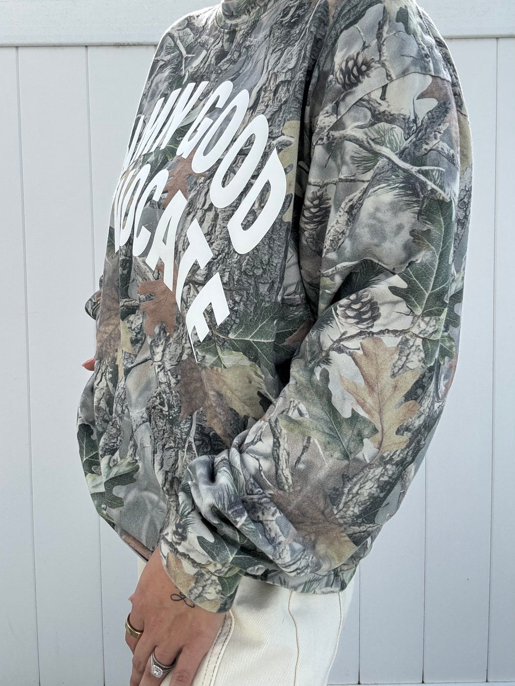 Damn Good Advocate™ Vintage Camo LS Puff T-Shirt