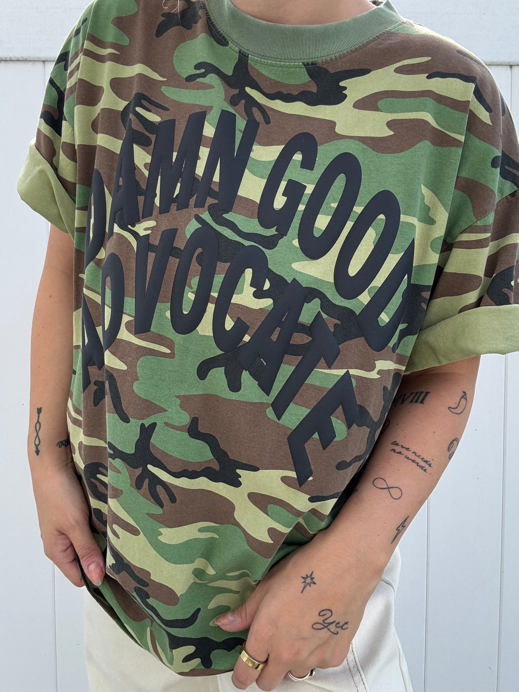 Damn Good Advocate™ Camo Puff T-Shirt