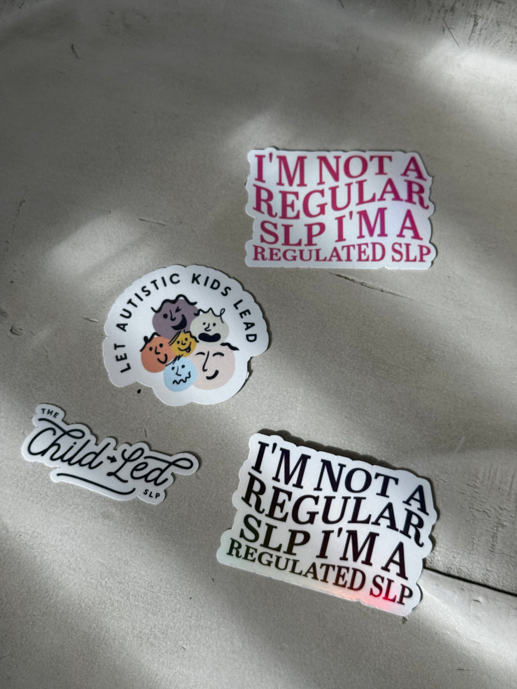 I'm Not A Regular SLP I'm A Regulated SLP Pink Holographic Sticker