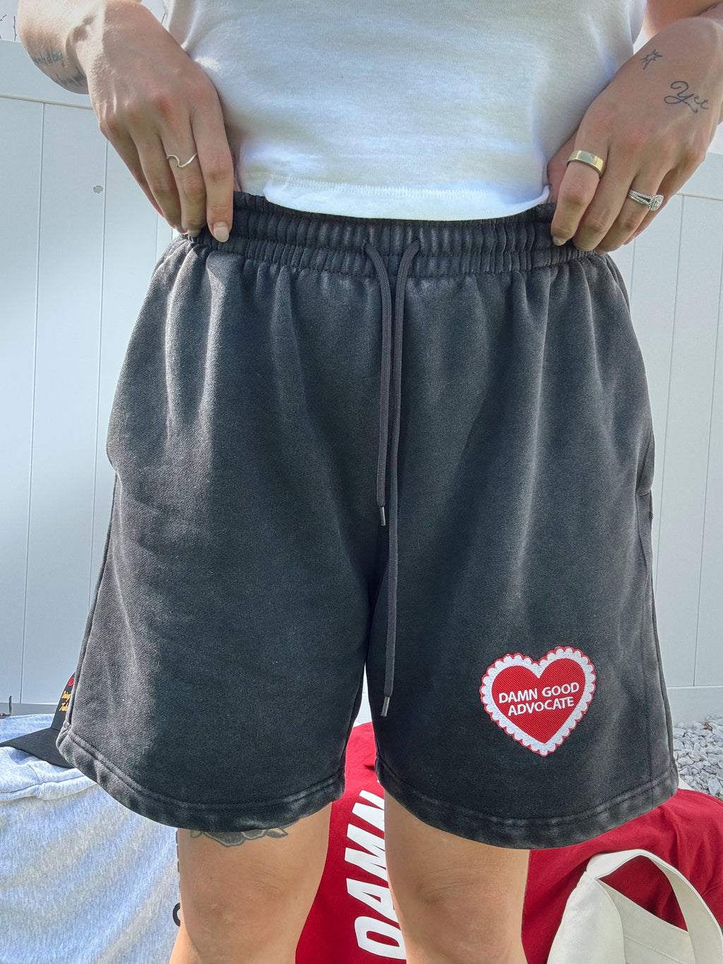 Damn Good Advocate™ Vintage Black Patch Shorts