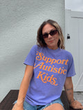 Support Autistic Kids Puff Print T-Shirt