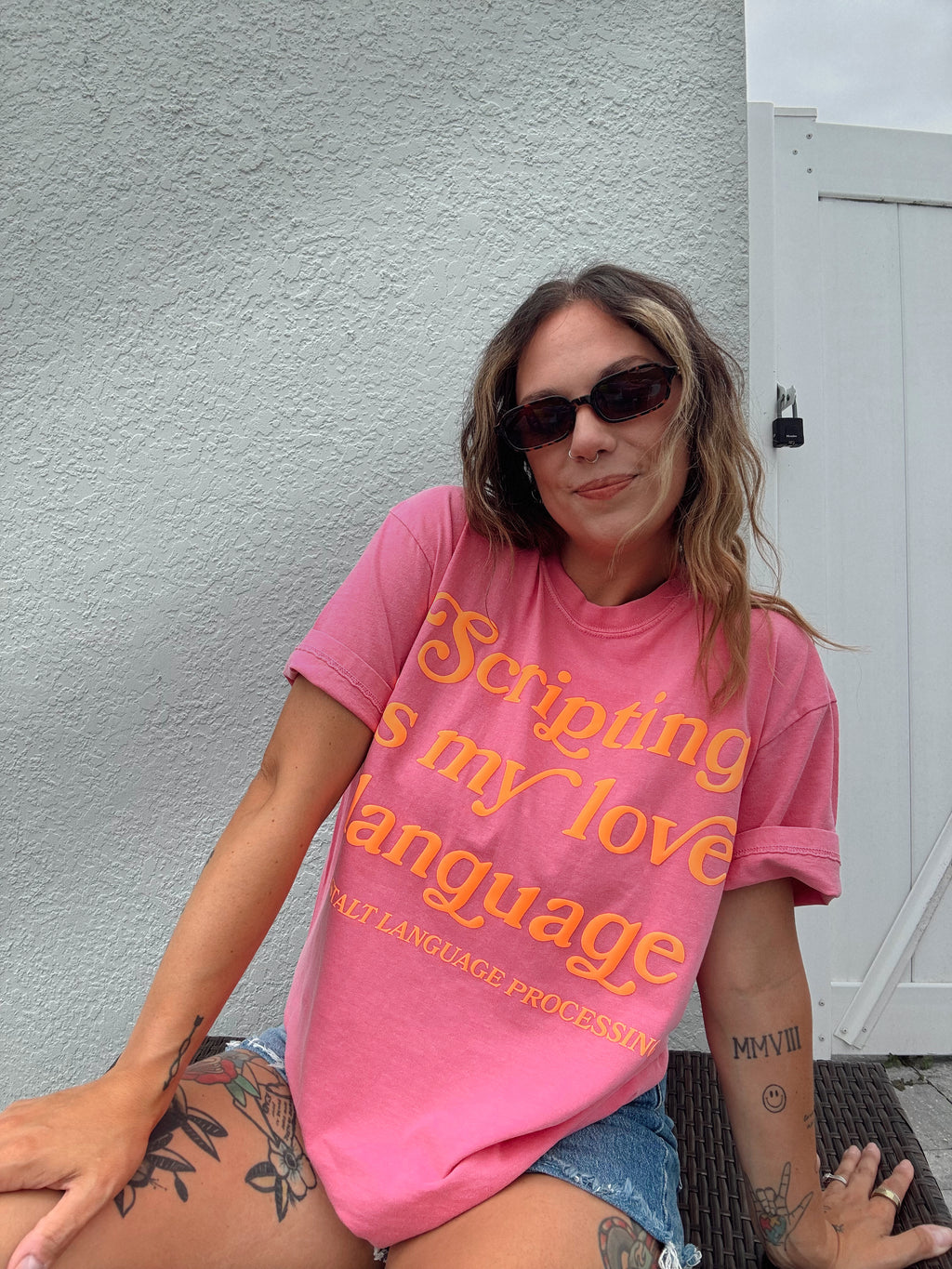 Unisex "Scripting Is My Love Language" Puff Print T-Shirt