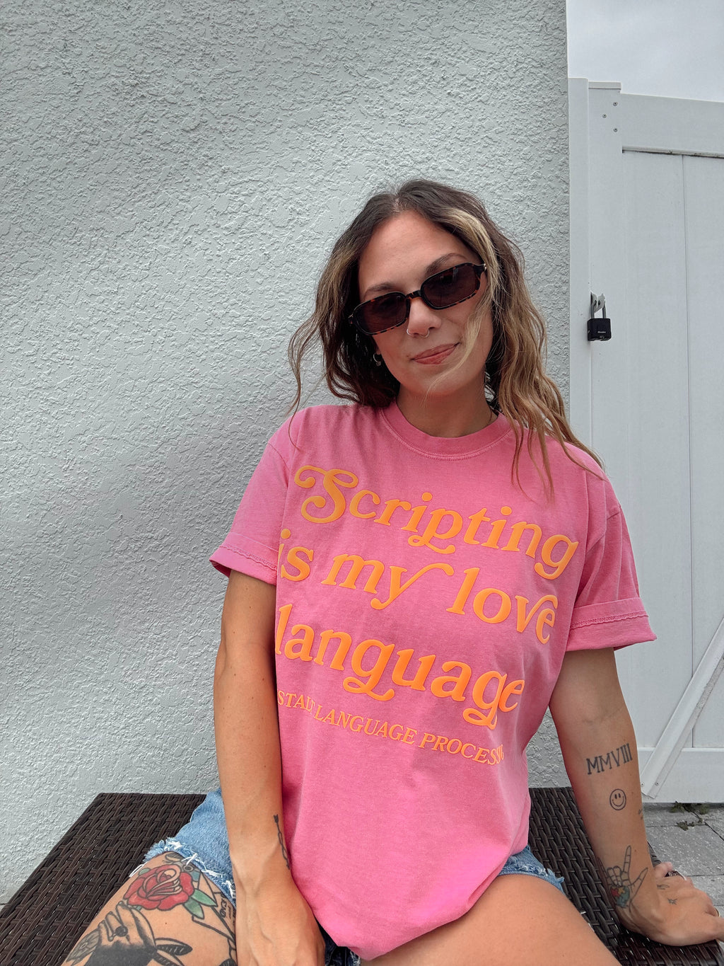 Unisex "Scripting Is My Love Language" Puff Print T-Shirt