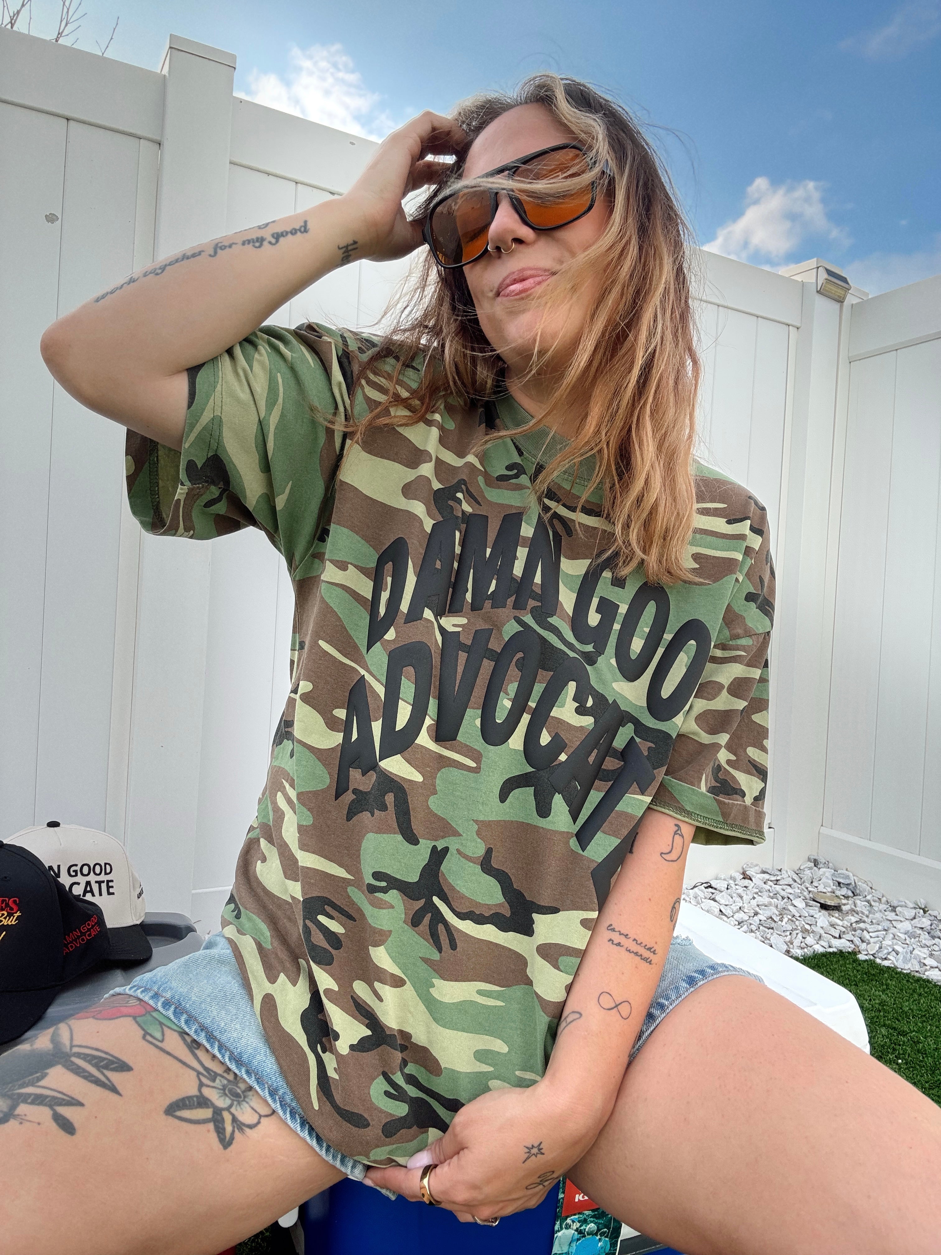 Damn Good Advocate™ Camo Puff T-Shirt