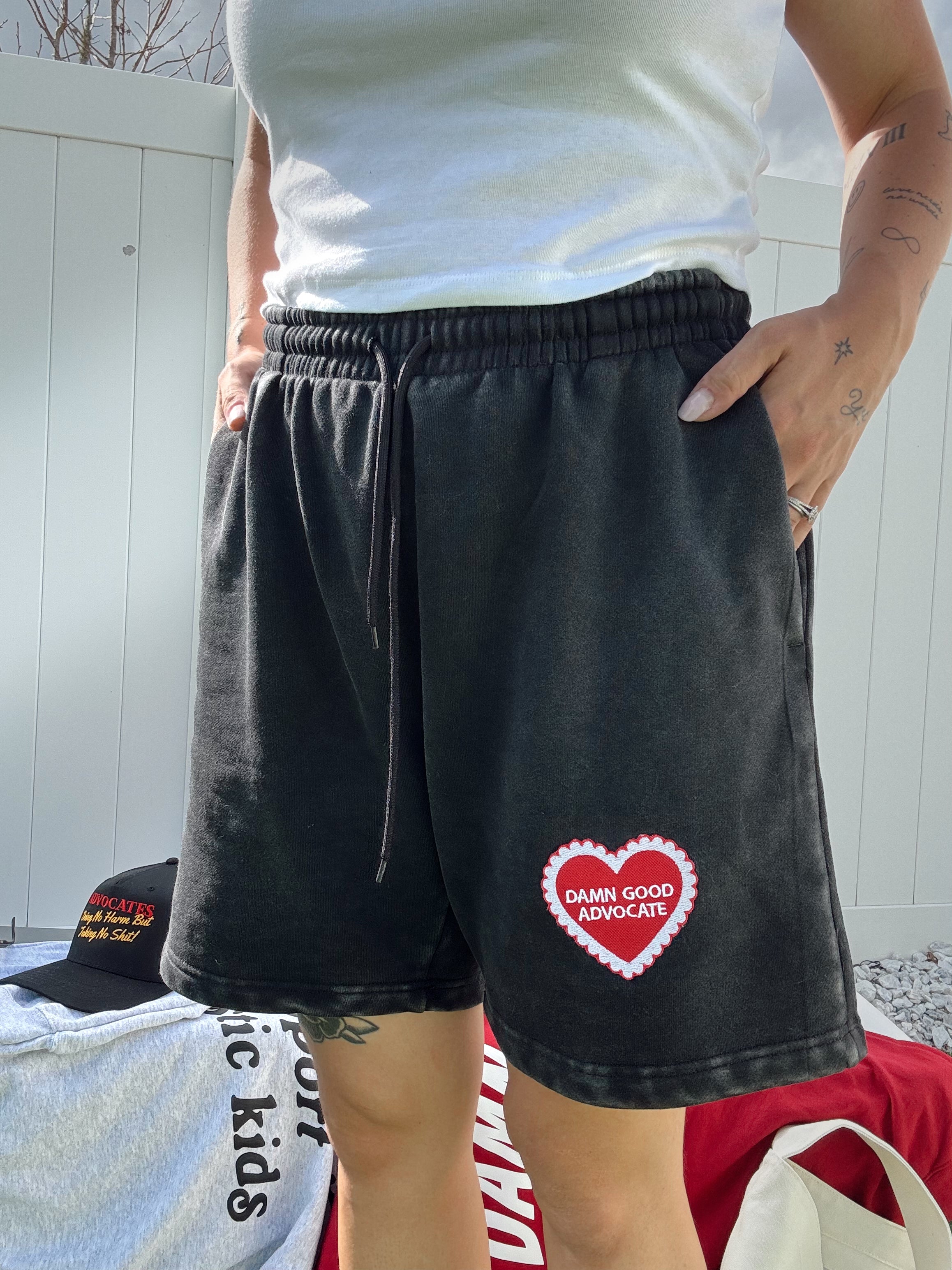 Damn Good Advocate™ Vintage Black Patch Shorts