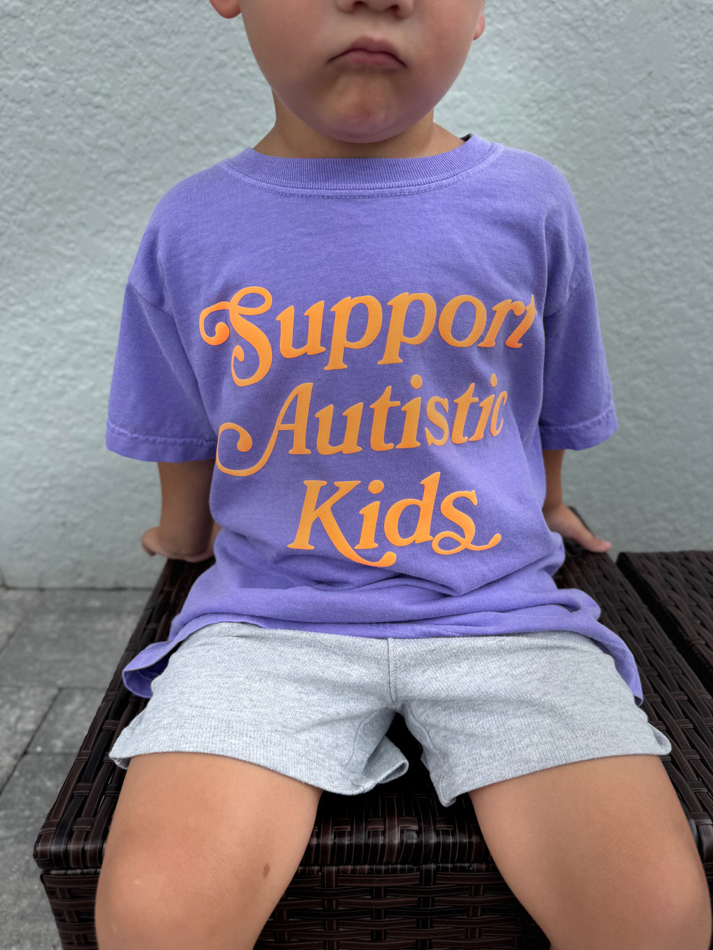 Toddler & Youth "Support Autistic Kids" Puff Print T-Shirt