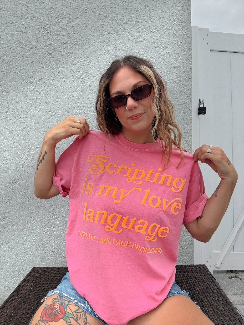 Unisex "Scripting Is My Love Language" Puff Print T-Shirt