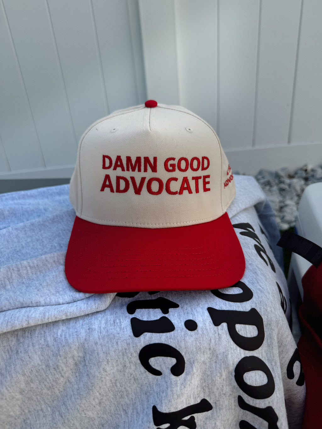 Damn Good Advocate™ Embroidered Hat in Red