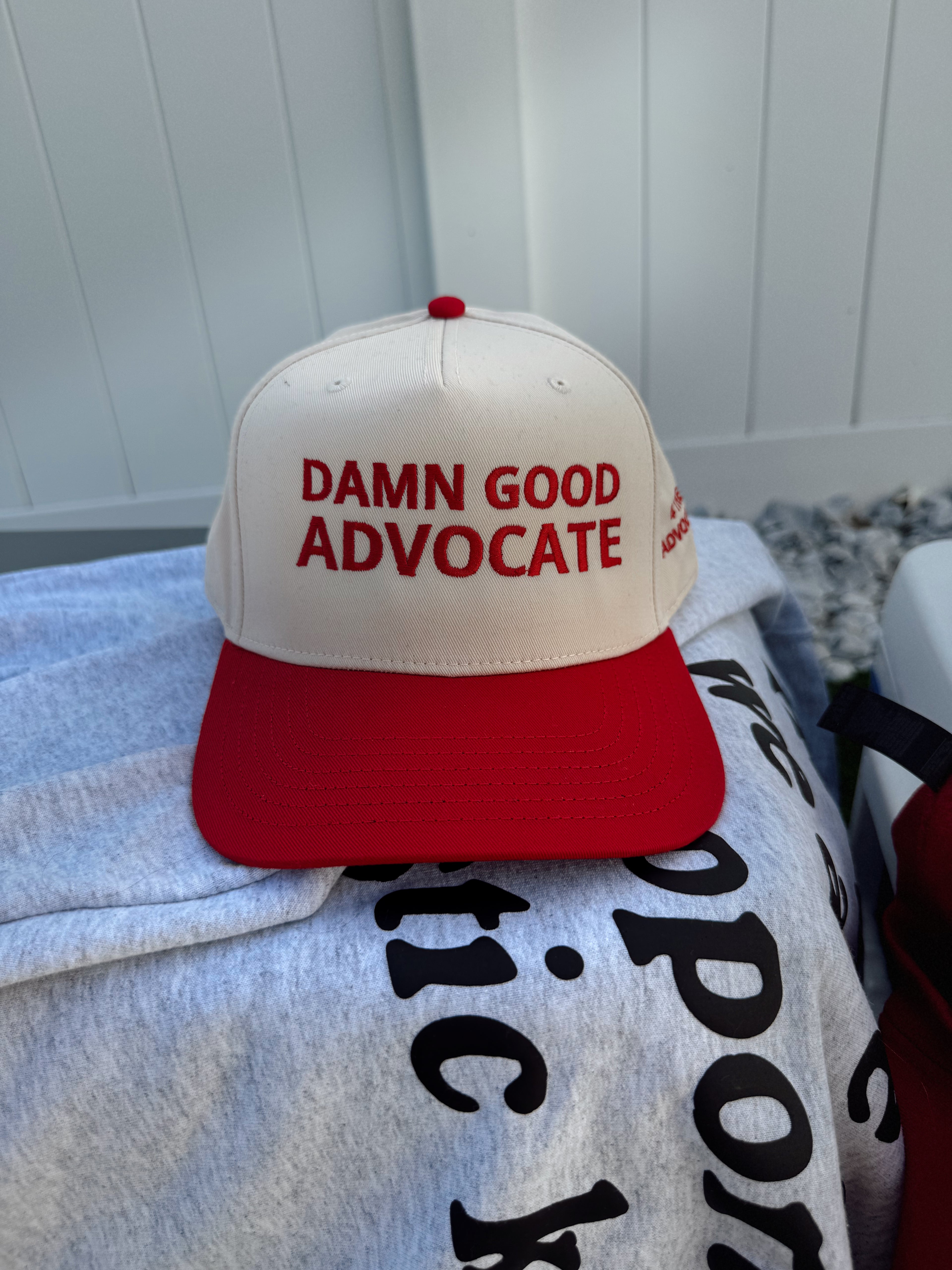 Damn Good Advocate™ Embroidered Hat in Red