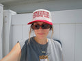 Embroidered "How Lucky We Are" Hat in Red