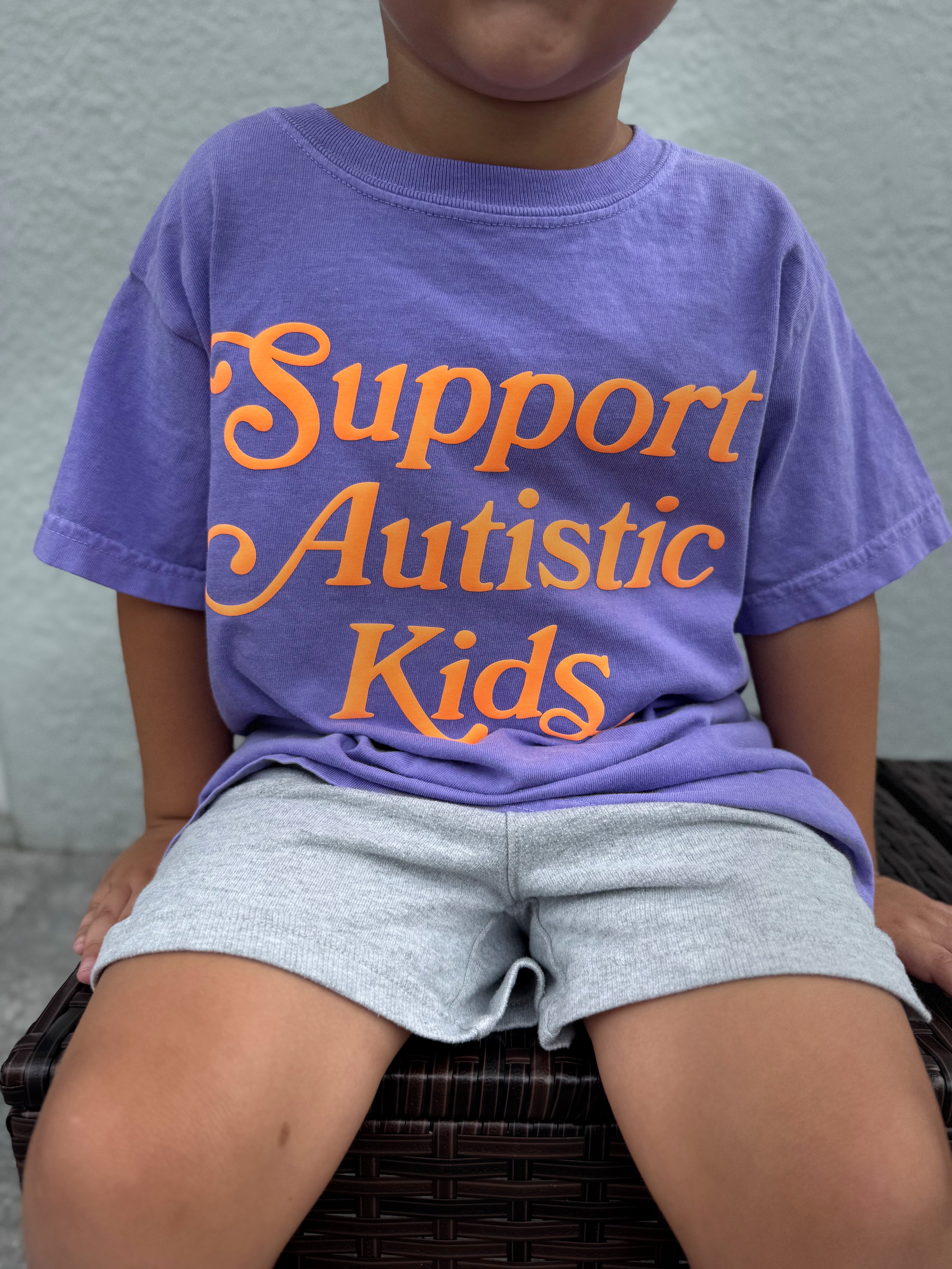 Toddler & Youth "Support Autistic Kids" Puff Print T-Shirt