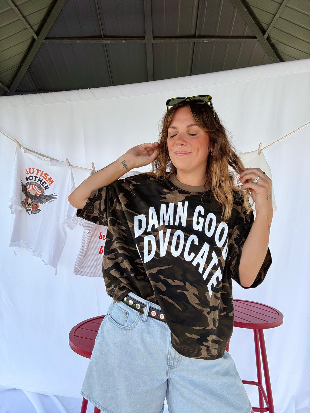 (PREORDER) Damn Good Advocate™ Camo Boxy T-Shirt