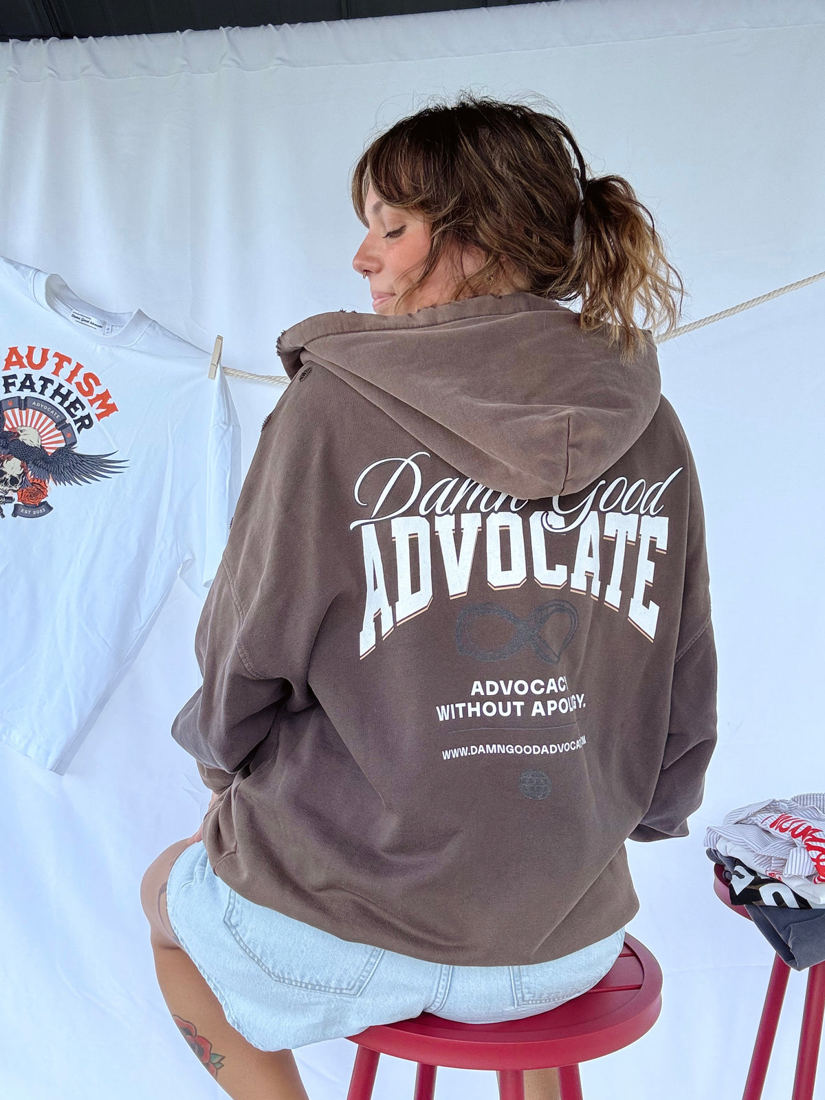 (PREORDER) Damn Good Advocate™ Hand Frayed Zip Hoodie